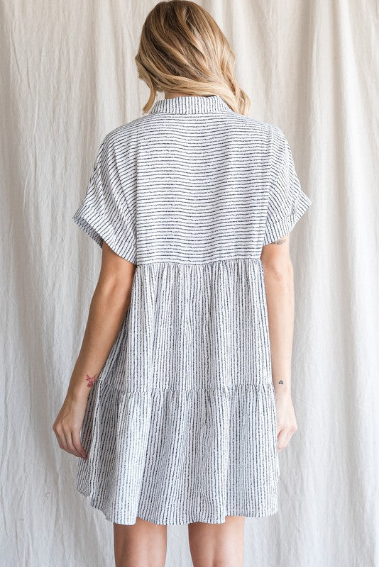 Black Multi Striped Dress1