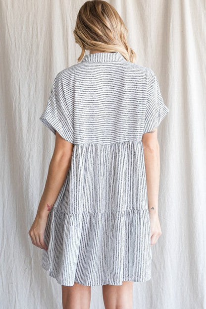 Black Multi Striped Dress1