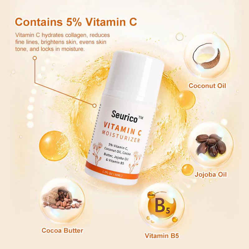 🎉Seurico™ Vitamin C Revitalizing Face Cream – Moisturizing, Brightening, Wrinkle-Reducing, Firming, and Anti-Aging