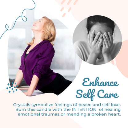 Healing Natural Crystal Candle
